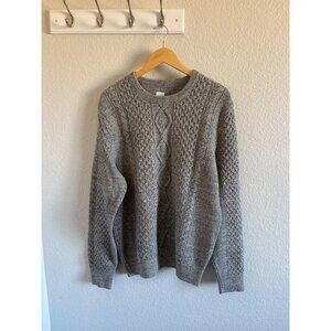 GAP Womens Gray Cable Knit Pullover Sweater Size XL